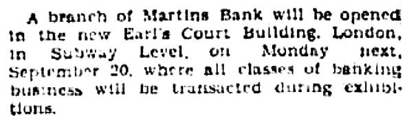 1937 SEP 18 Yorks Post and Leeds Intelligencer - Branch opened at London Earls Court Exhib - BNA