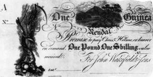 1800 ca John Wakefild One Guinea Note 4CBII-P43.jpg
