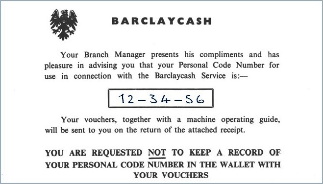 Barclayscash Personal Number